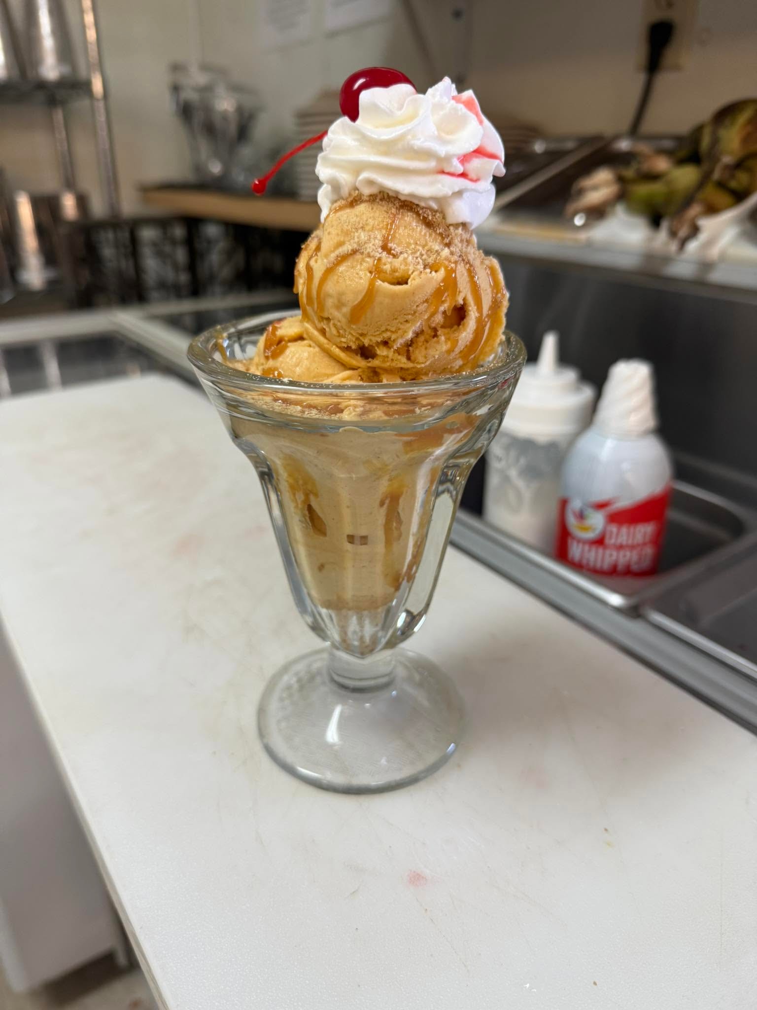 Seasonal ice cream flavors at Hall's Homestyle Ice Cream